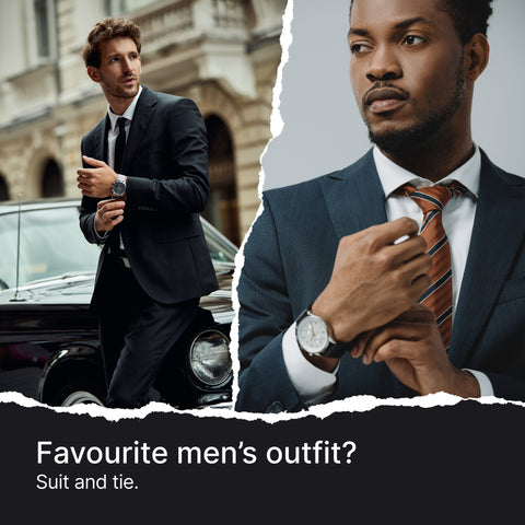 A suit and tie was voted as the most attractive outfit on a man