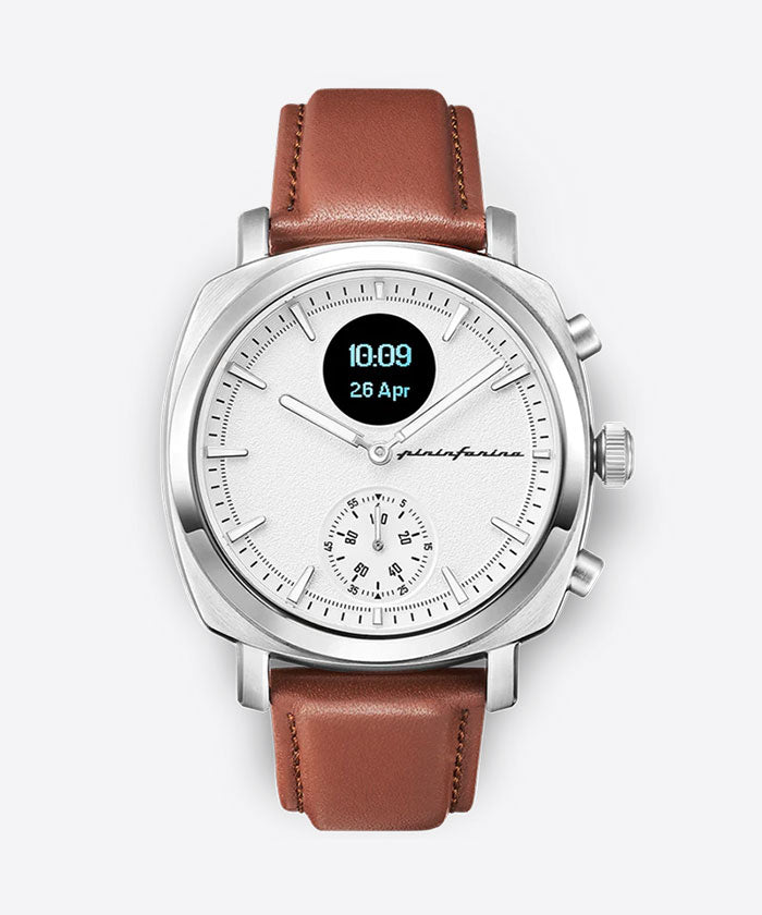 Pininfarina Senso Hybrid Men's Moonlight Silver Smartwatch