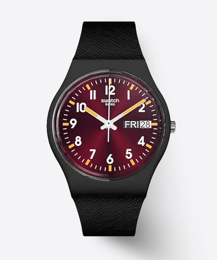 Swatch Sir Red Men’s day date quartz watch