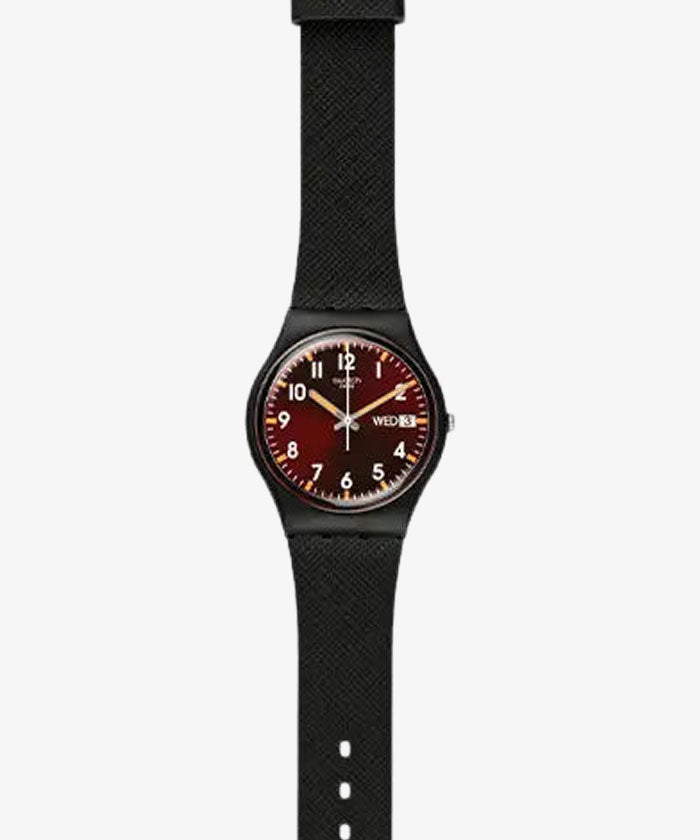 Swatch Sir Red Men’s day date quartz watch