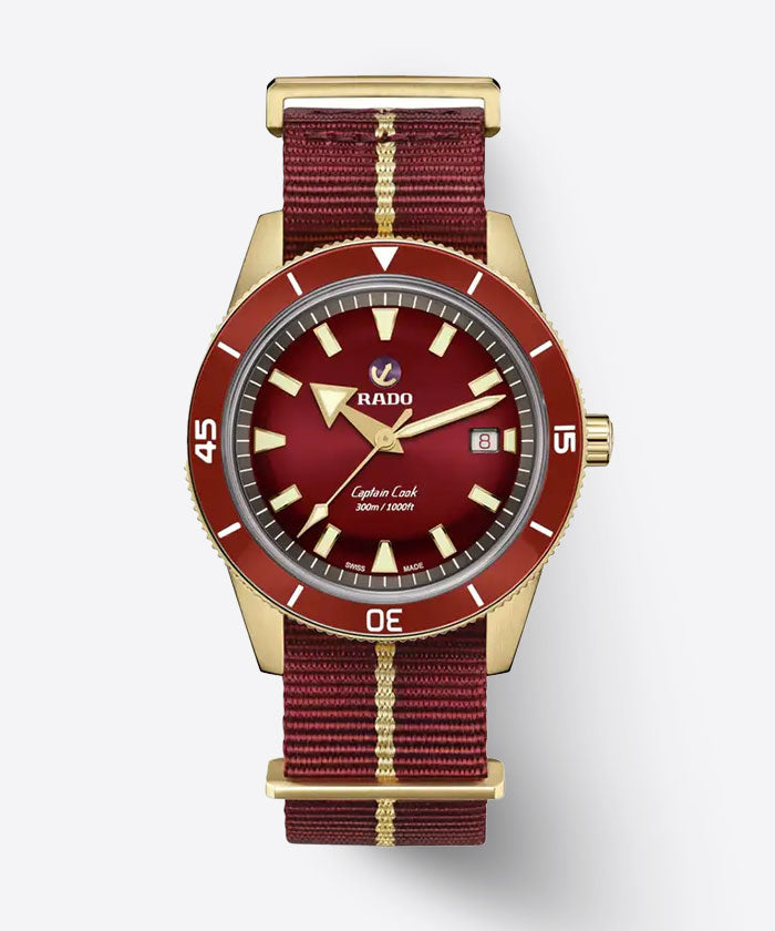 Rado Captain Cook Automatic Bronze Men’s red watch