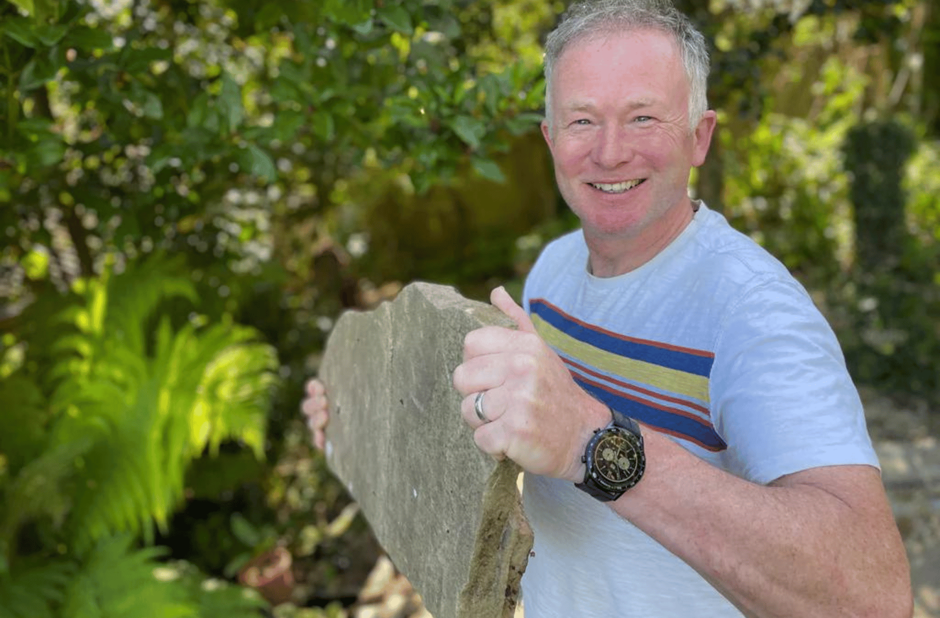 Gardening broadcaster, Toby Buckland... peers into future of smartwatches and gardening tech: 