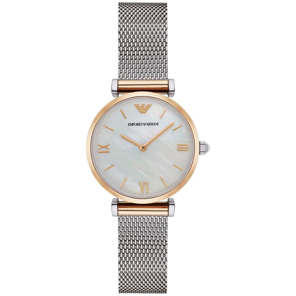 emporio armani mesh ladies watch