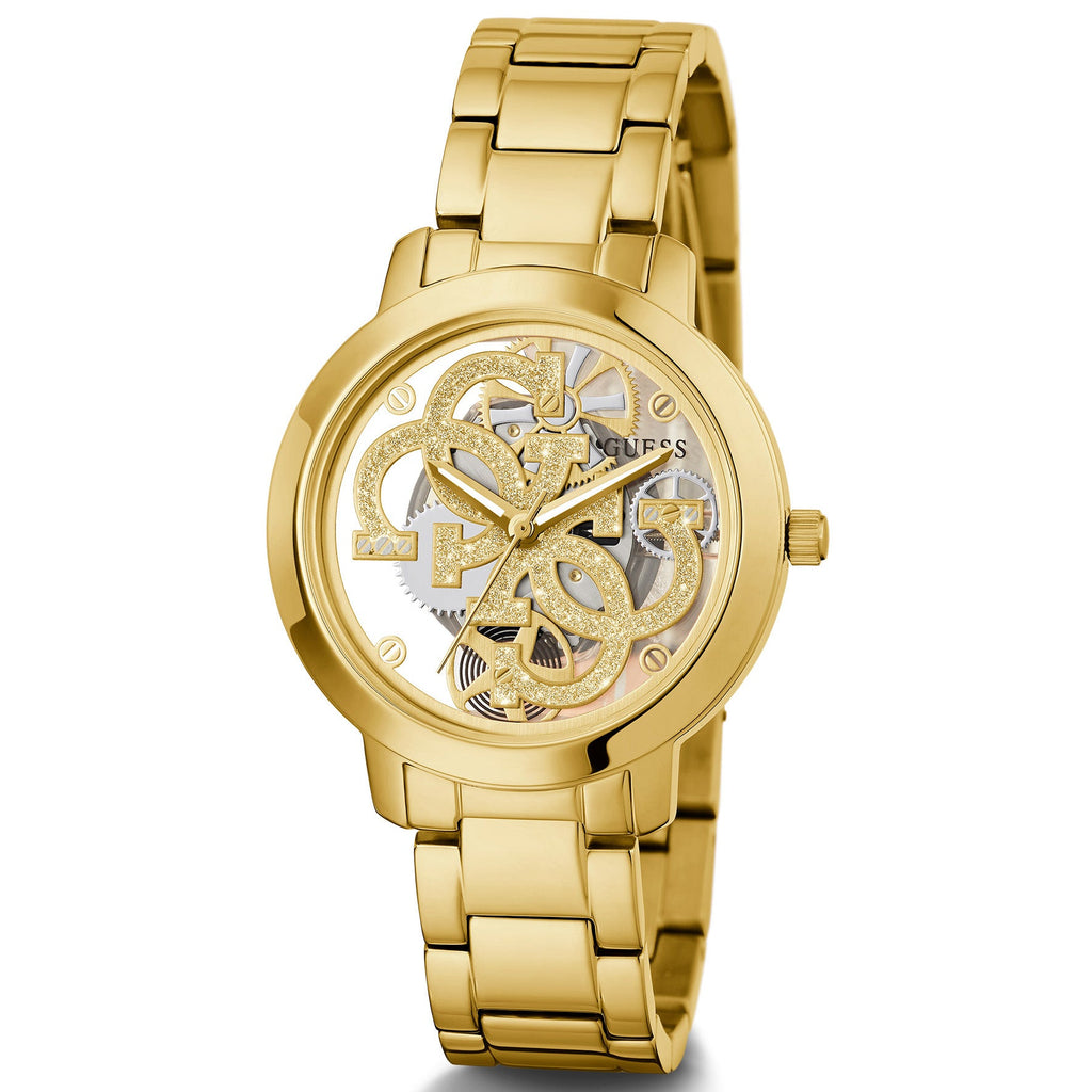 Guess GW0300L2 Ladies Quattro Clear Gold Watch from WatchPilot™