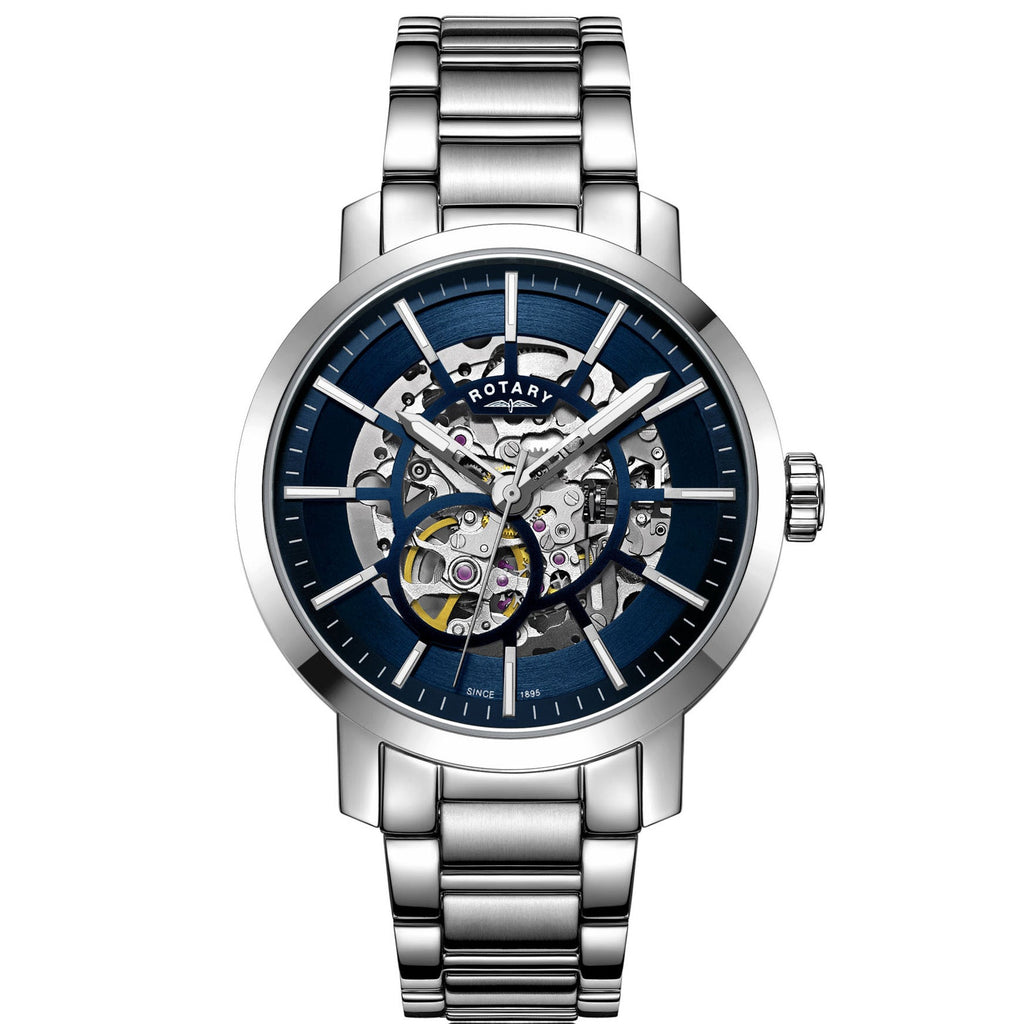 Rotary Greenwich Skeleton Men's Blue Watch GB05350/05 from WatchPilot™