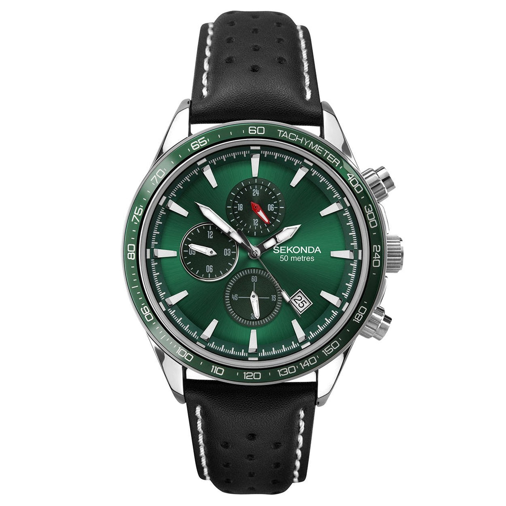 13 Best Men S Green Face Watches Review From 80 To 3 200   Chronograph Watch Sekonda 1862 Men S Black Chronograph Watch 1 1024x1024 