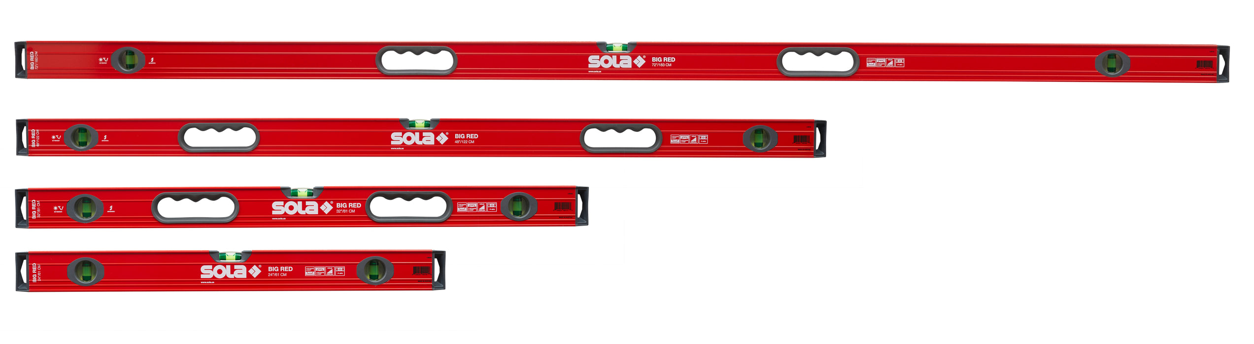 Tegen Spelling zuigen SOLA Big Red Aluminum Box-Beam Level with Focus-60 Vials | Tile ProSource
