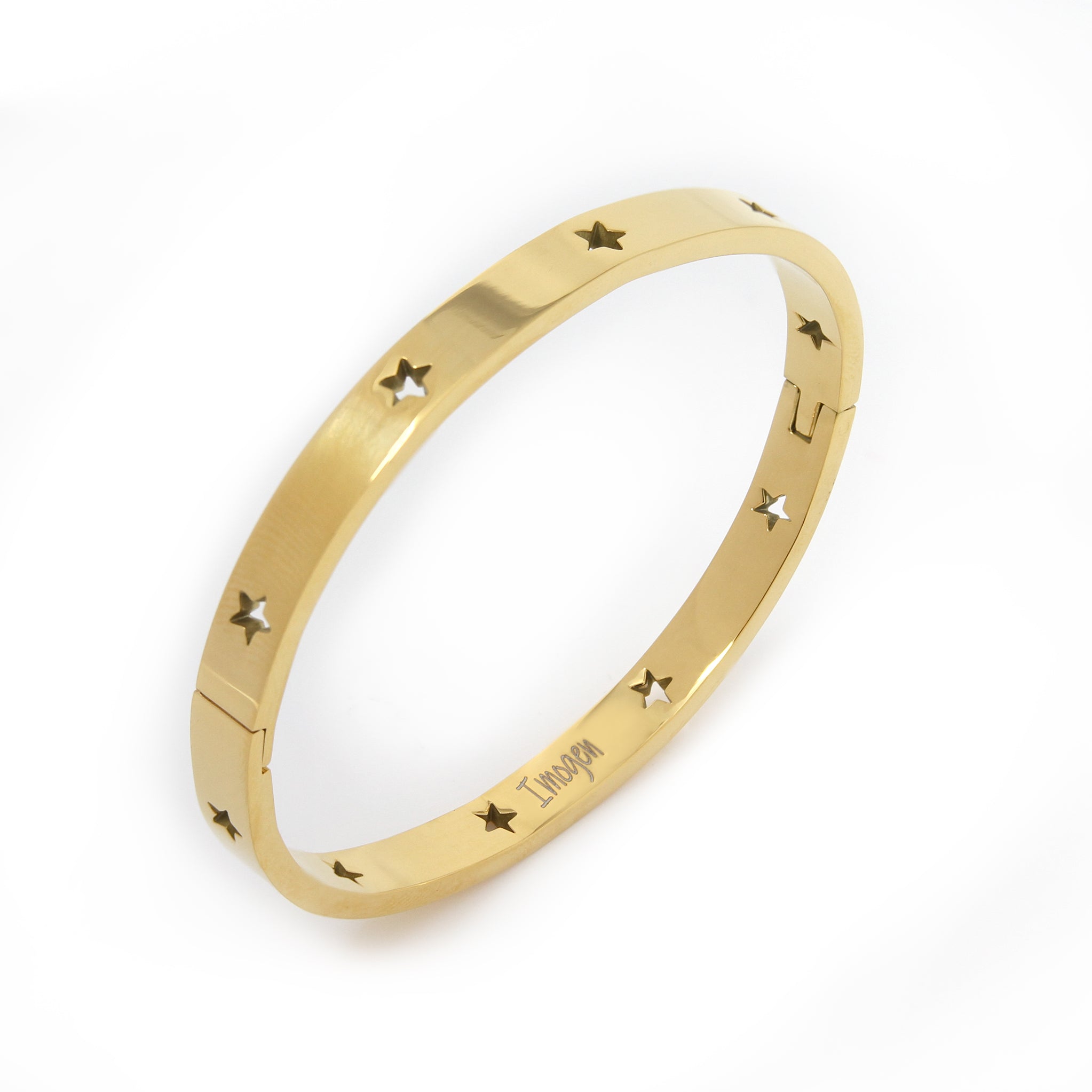 Stars Hinged Bangle Rose Gold | Say It With Diamonds