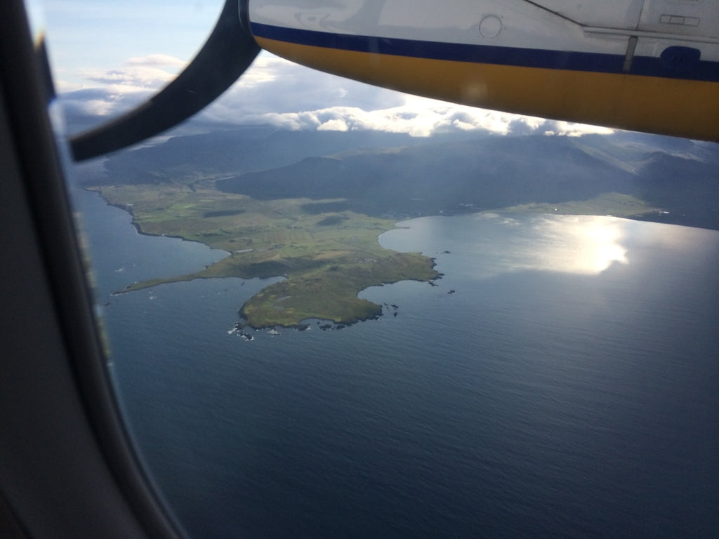 Iceland through a plane window
