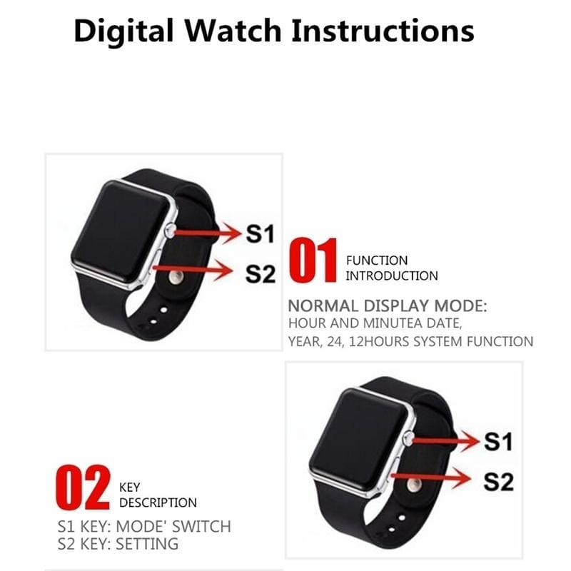 led watch setting