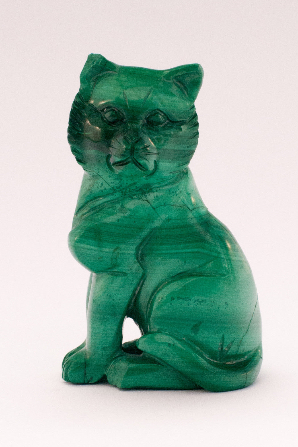 Small Cat carved in an turquoise stone – Katoomie