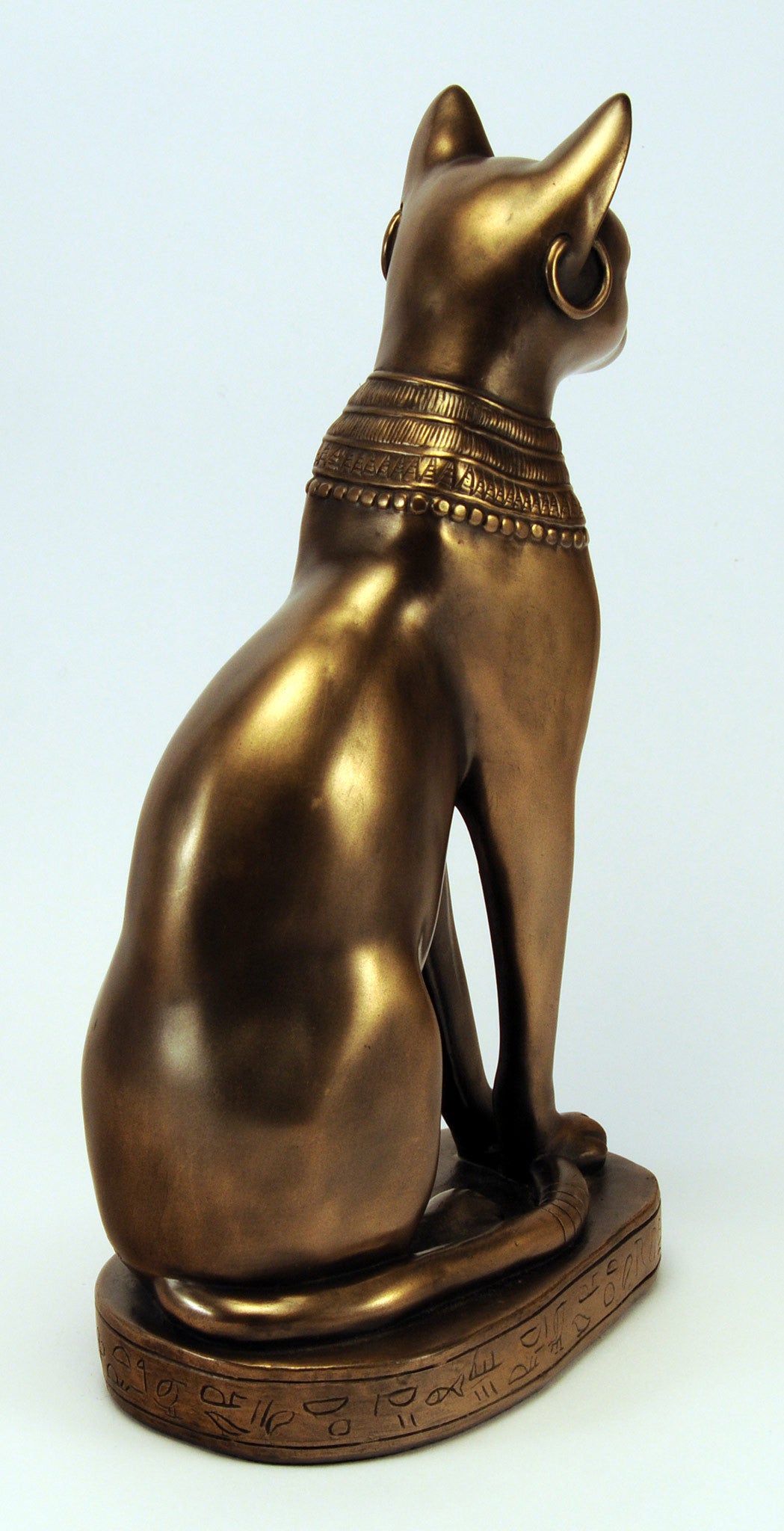 Egyptian Bastet Cat Figurine Brass Finish Katoomie