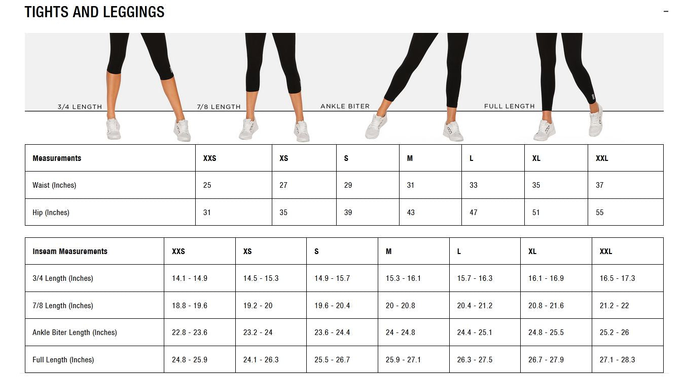 Lorna Pants Size Chart