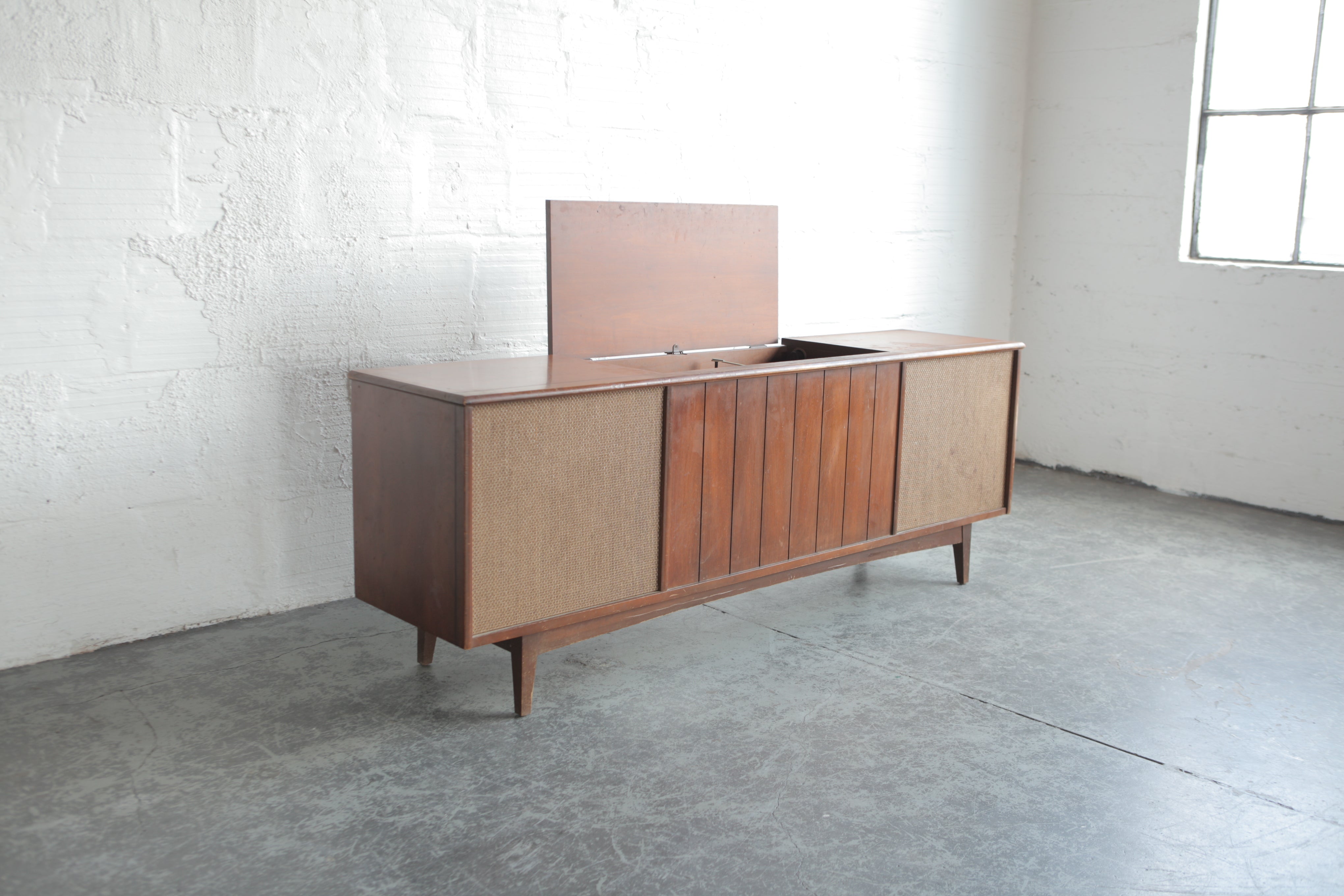 Mid Century Record Player Credenza The Good Mod