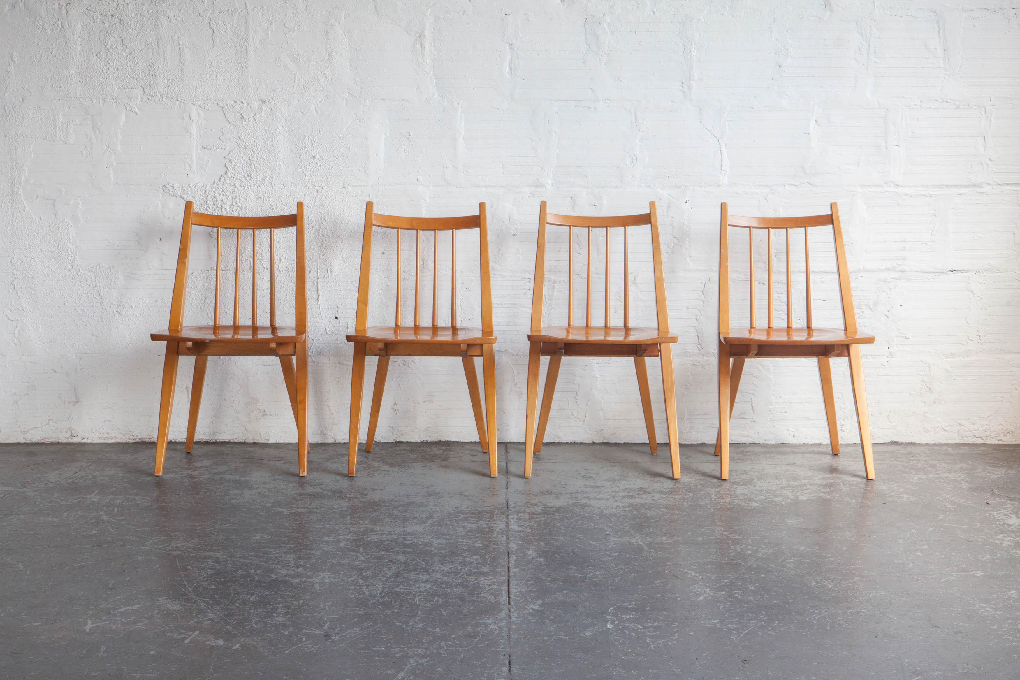 Maple Dining Chairs Set Of Four The Good Mod