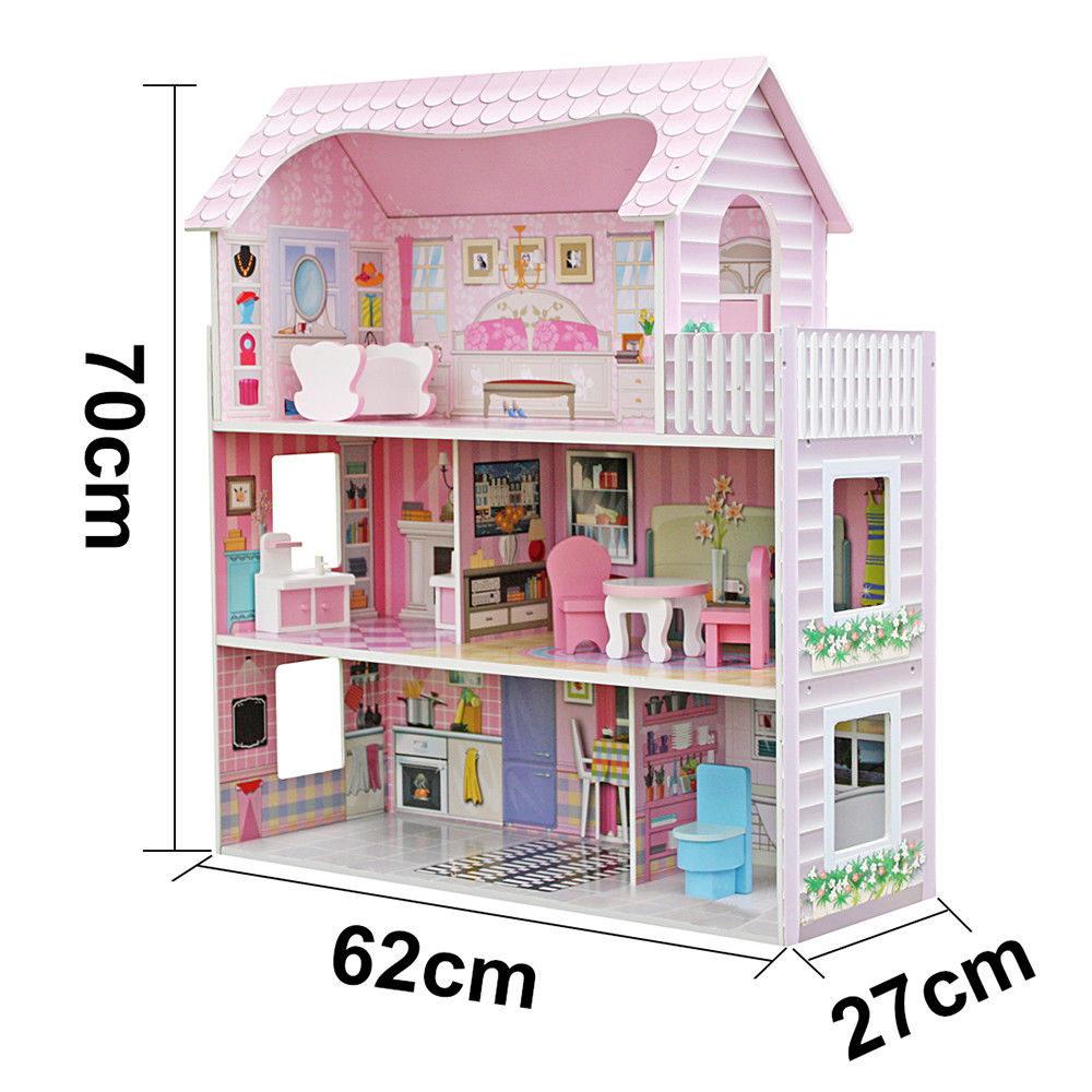 wooden barbie dollhouse