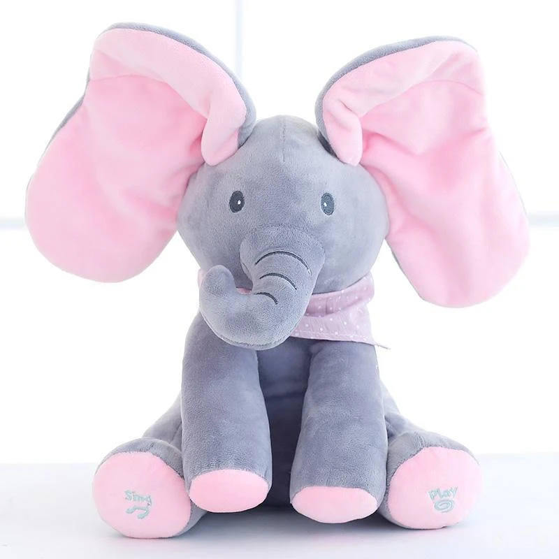 elephant toy that plays peek a boo