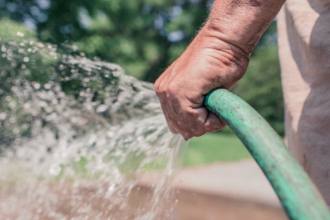 Watering a garden