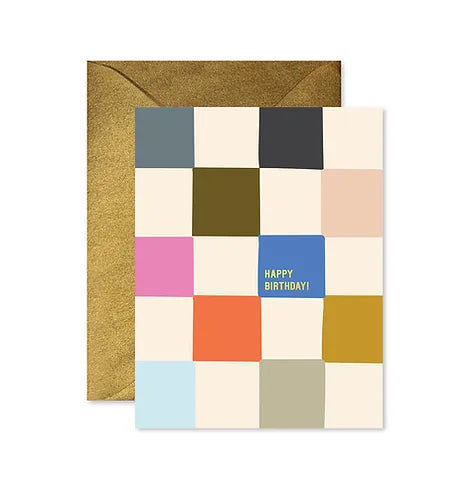 Checkerboard Birthday Card