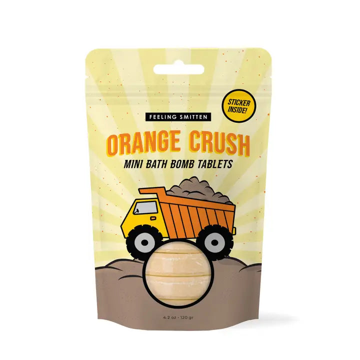 Construction Orange Crush Mini Bath Bomb Tablets
