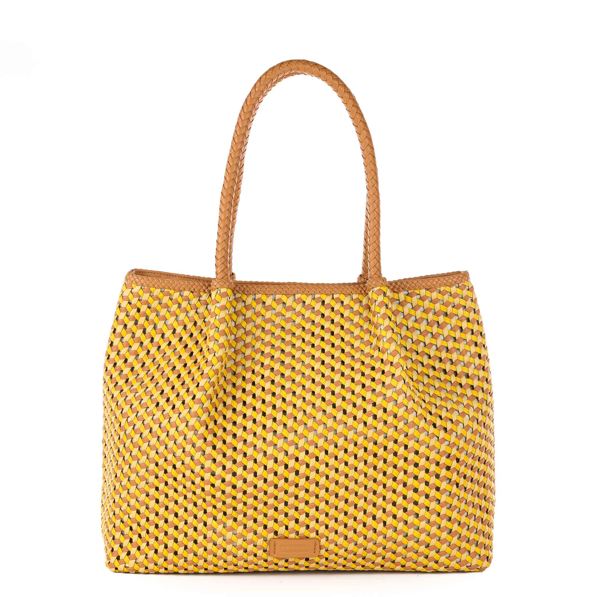 Calonge - Handwoven Moulinet Leather Shoulder Bag - Women