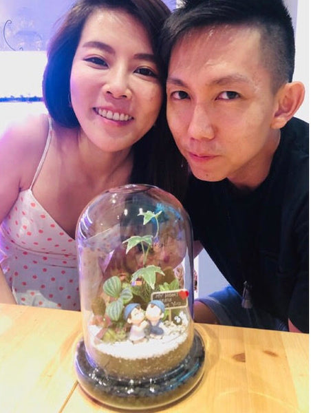 couple terrarium workshop at Lush Glass Door for birthday