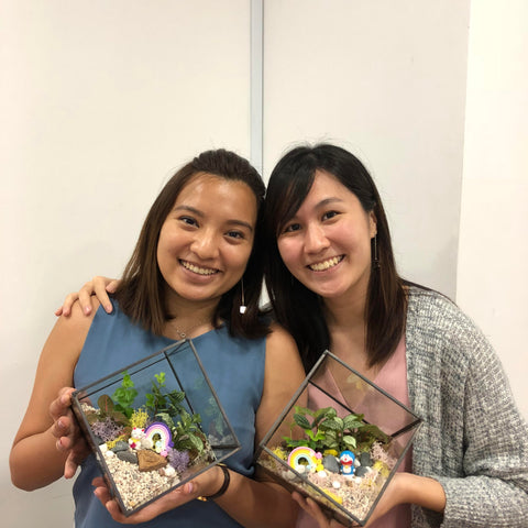 Terrarium Workshop conducted by Lush Glass Door with NTU Alumni