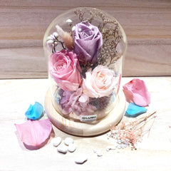 Corporate Eternal Rose Preserved Flower Glass Dome Workshop by Lush Glass Door