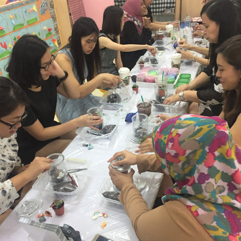 Build A Terrarium Workshop for Teachers at Cherie Hearts Bedok Central