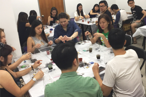 Corporate Team Bonding Terrarium Workshop With BNY Mellon