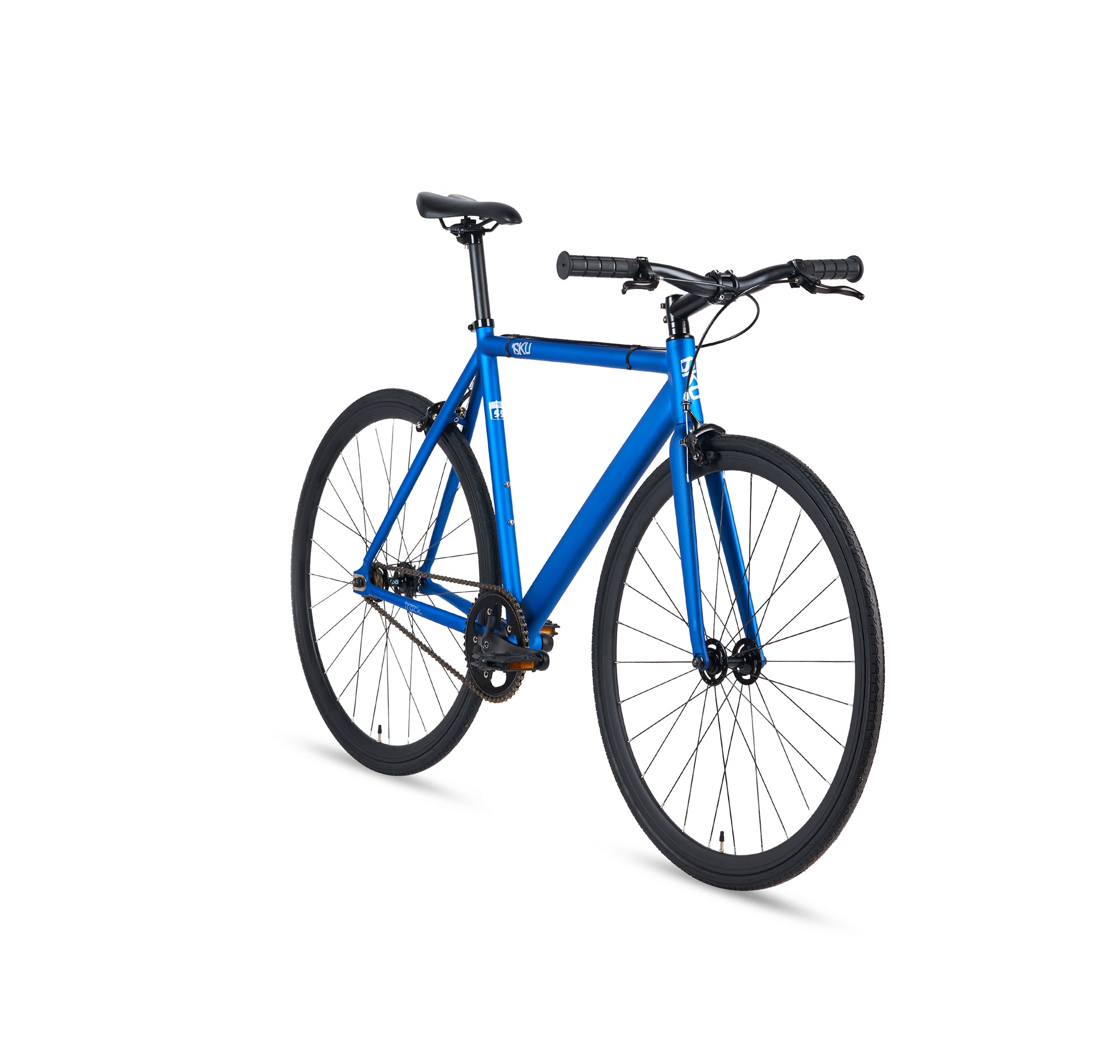 blue fixie bike