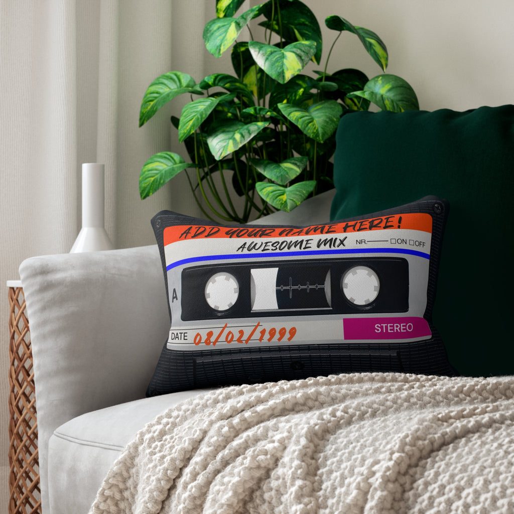 cassette pillow in a sofa