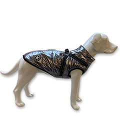 silver coat with built in harness for dogs
