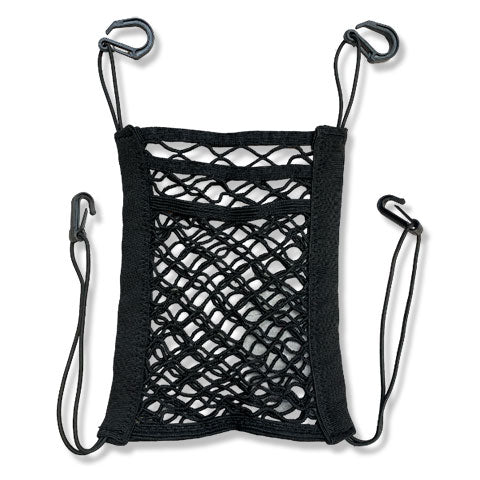 elasticated car front seat divider net with storage