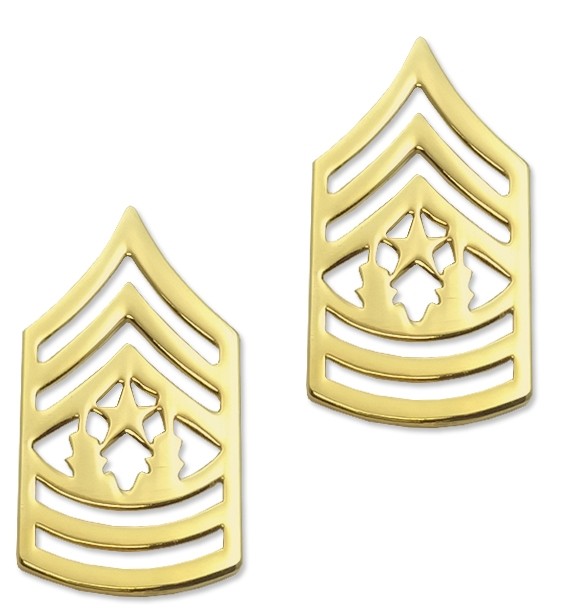 E9 Command Sergeant Major Brite Pin-on Rank | Insignia Depot