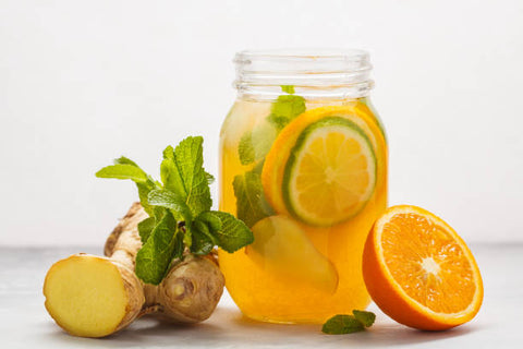 Double Ginger Iced Tea with Citrus & Mint