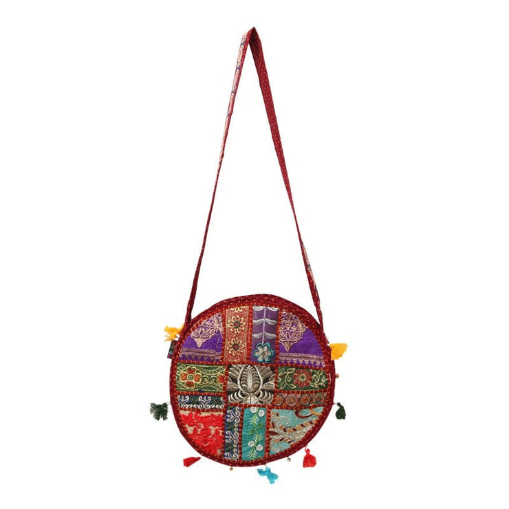 Indian Zardozi Style Embroidery Round Bag – The Hippy Clothing Co.