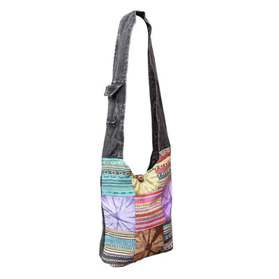 Tie Dye Patchwork Cross Body Slouch Bag – The Hippy Clothing Co.