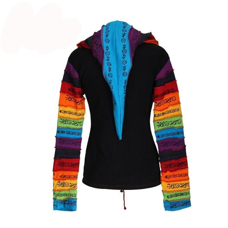 Painted Rainbow Ribbed Hoodie – The Hippy Clothing Co.