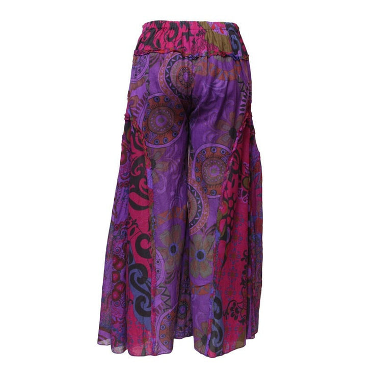 Purple Floral Wide Leg Palazzo Pants – The Hippy Clothing Co.