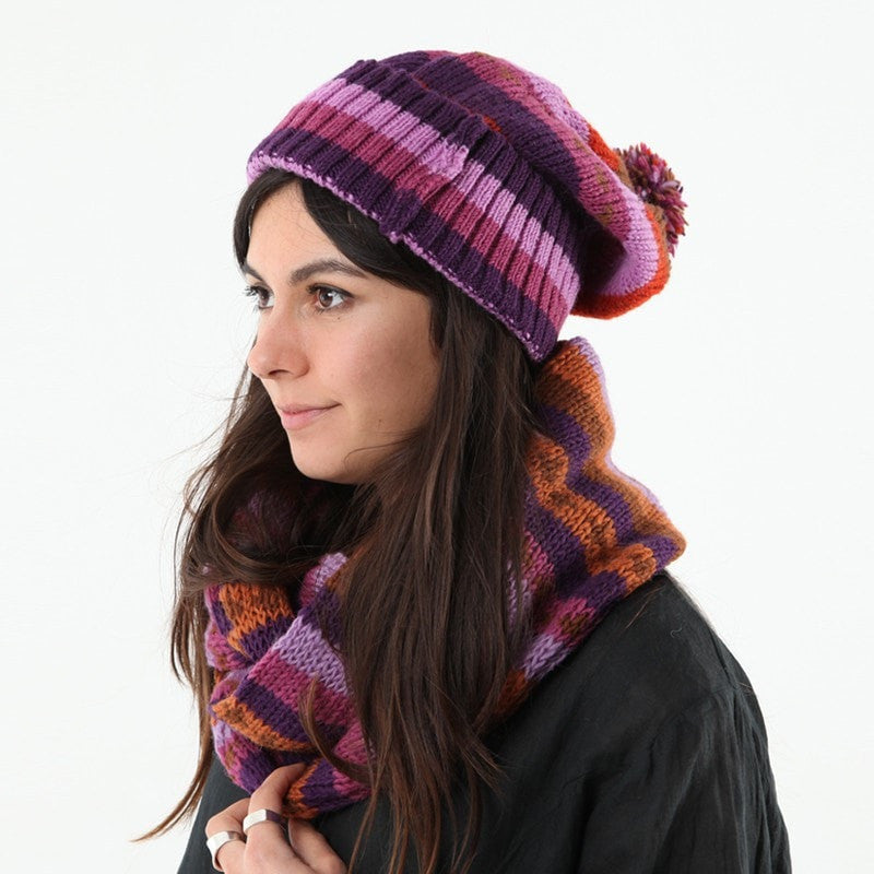 Purple Striped Infinity Scarf – The Hippy Clothing Co.