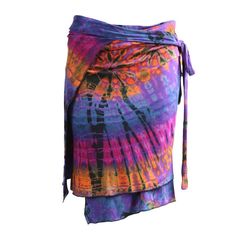 Tie Dye Jersey Wrap Skirt The Hippy Clothing Co