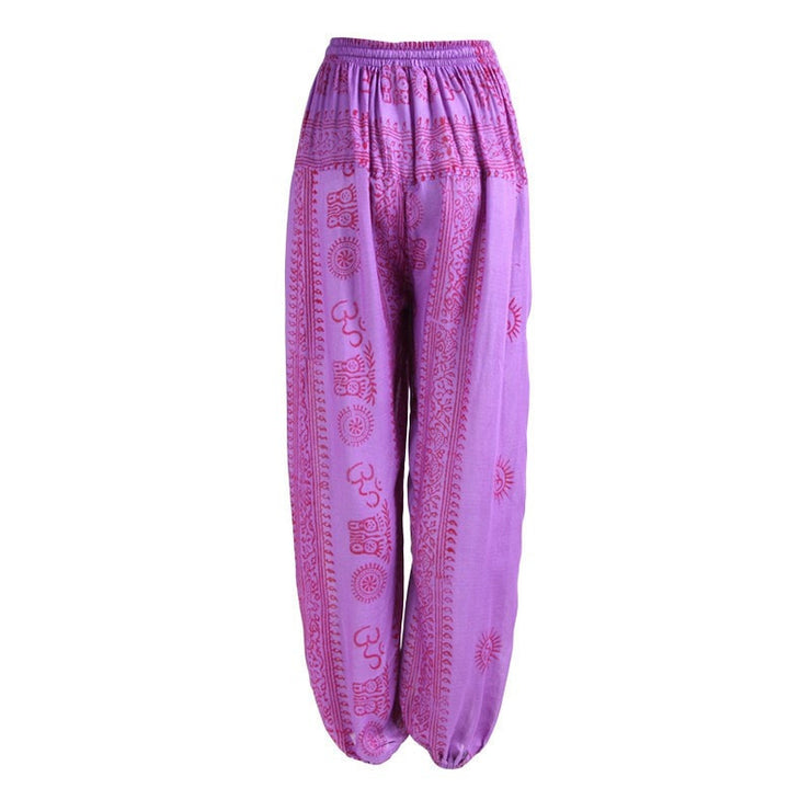 Om Print Soft Cotton Harem Joggers – The Hippy Clothing Co.