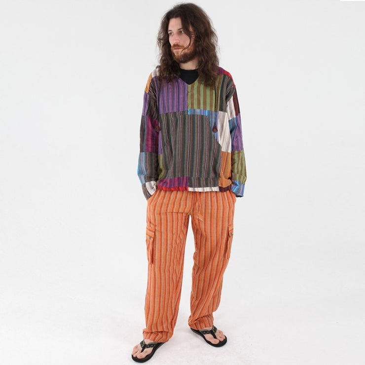 Gringo Striped Cotton Hoodie Shirt – The Hippy Clothing Co.