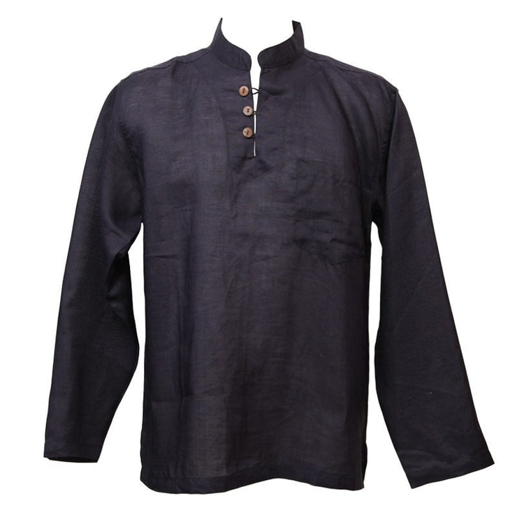 Linen Grandad Shirt – The Hippy Clothing Co.
