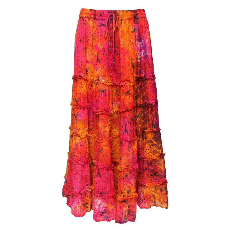 Tie Dye Lurex Maxi Skirt – The Hippy Clothing Co.