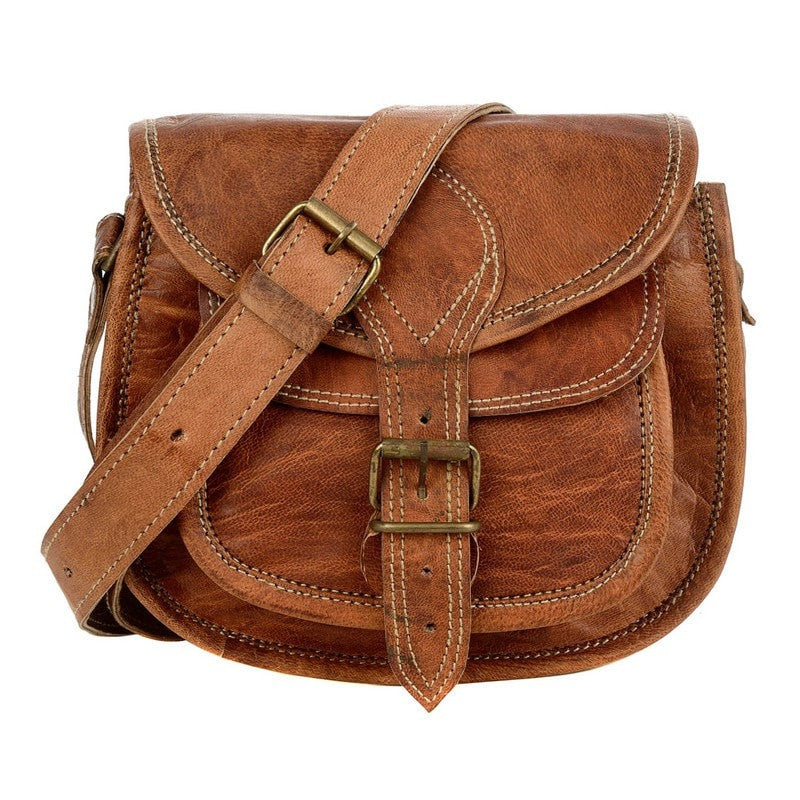Tan Leather Saddle Bag | The Hippy Clothing Co.