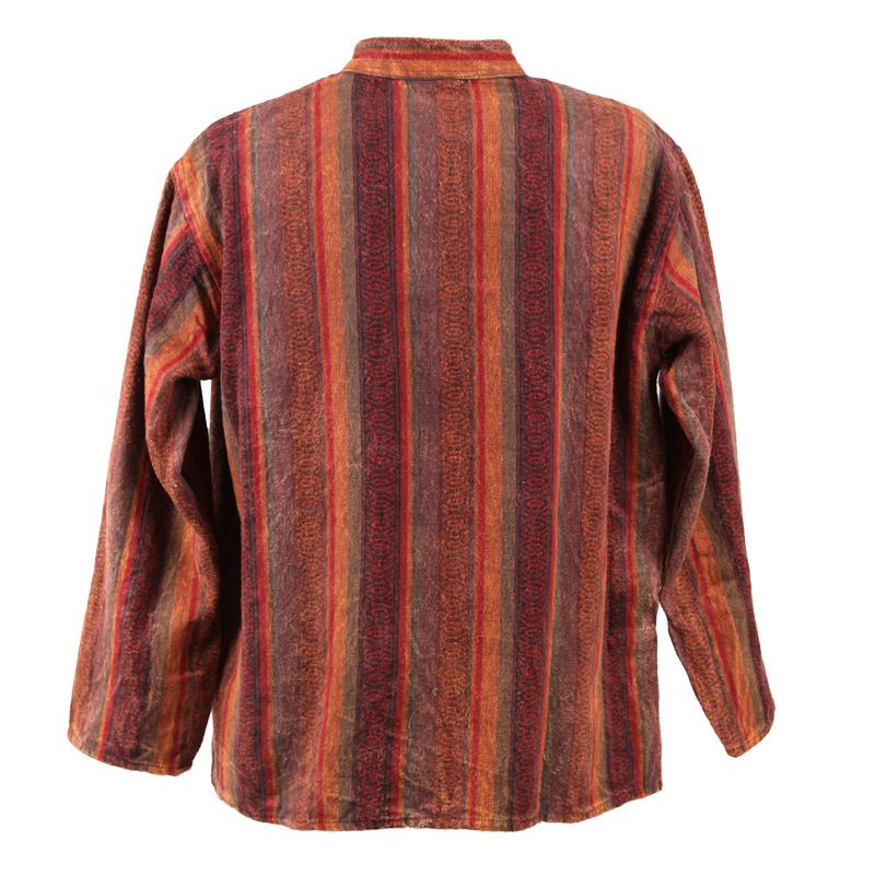 Nepalese Flannel Collarless Shirt – The Hippy Clothing Co.