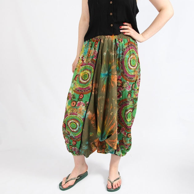 Tie Dye & Print Shirred Harem Pants – The Hippy Clothing Co.
