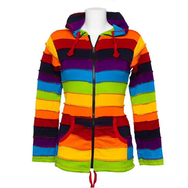 rainbow zip up hoodie